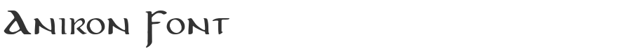Aniron Font