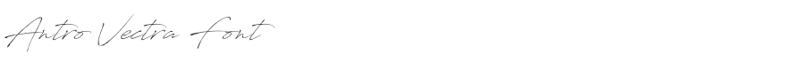 Antro Vectra Font