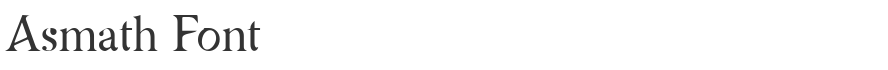 Asmath Font