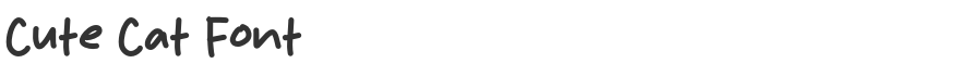 Cute Cat Font