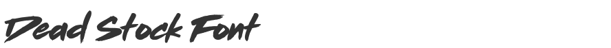 Dead Stock Font