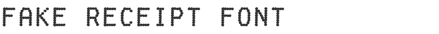 Fake Receipt Font