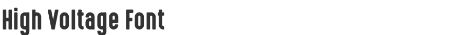 High Voltage Font