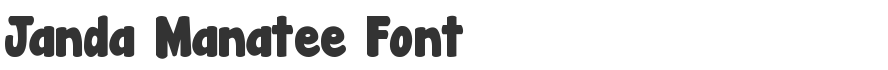 Janda Manatee Font