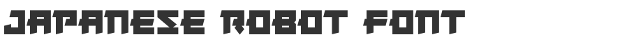 Japanese Robot Font