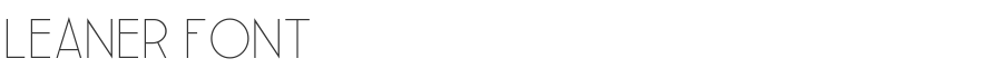 Leaner Font