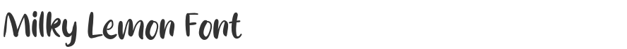 Milky Lemon Font