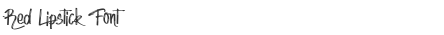 Red Lipstick Font