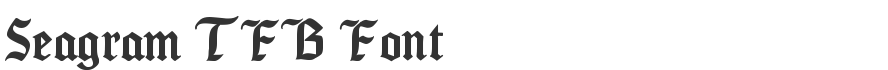 Seagram TFB Font