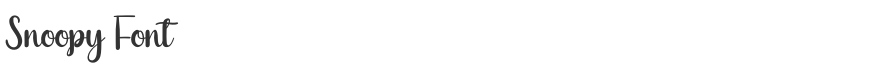 Snoopy Font