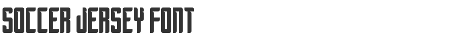 Soccer Jersey Font