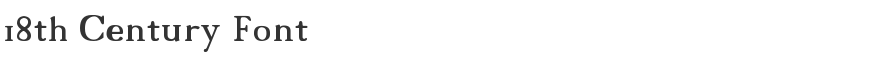 18th Century Font