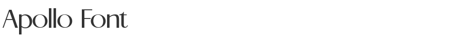 Apollo Font