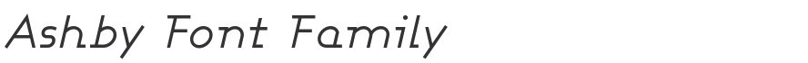 Ashby Font Family