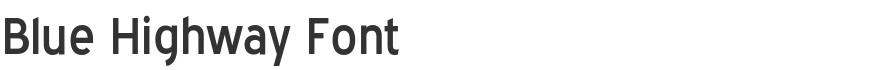 Blue Highway Font