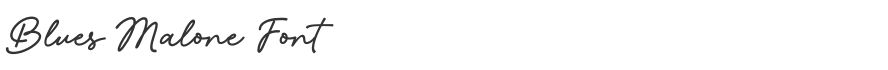 Blues Malone Font