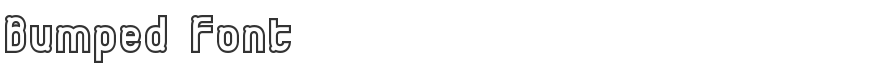 Bumped Font