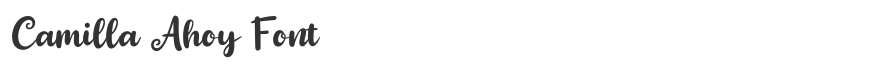 Camilla Ahoy Font