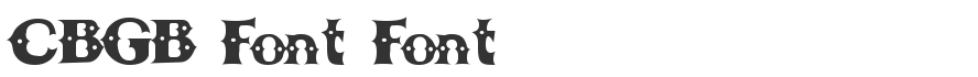 CBGB Font Font