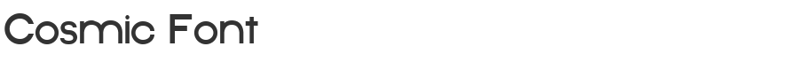 Cosmic Font