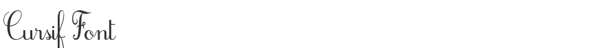 Cursif Font