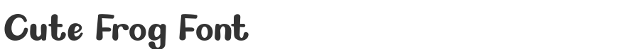Cute Frog Font