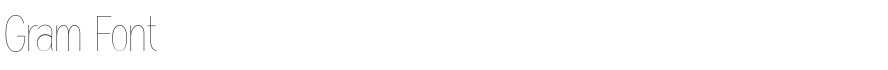 Gram Font