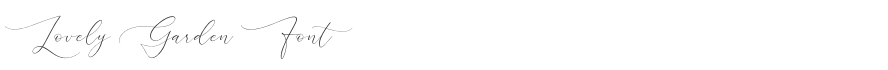 Lovely Garden Font