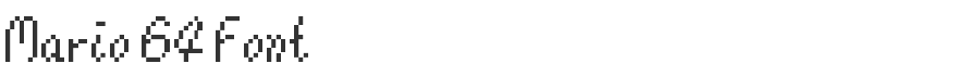 Mario 64 Font