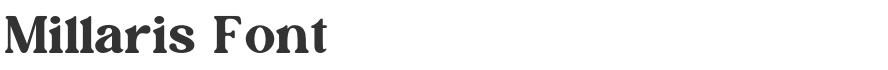 Millaris Font