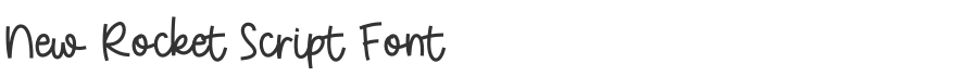 New Rocket Script Font