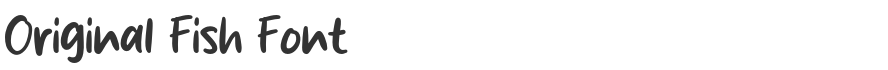 Original Fish Font