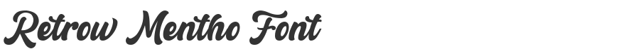 Retrow Mentho Font