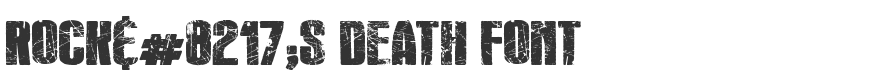 Rock’s Death Font