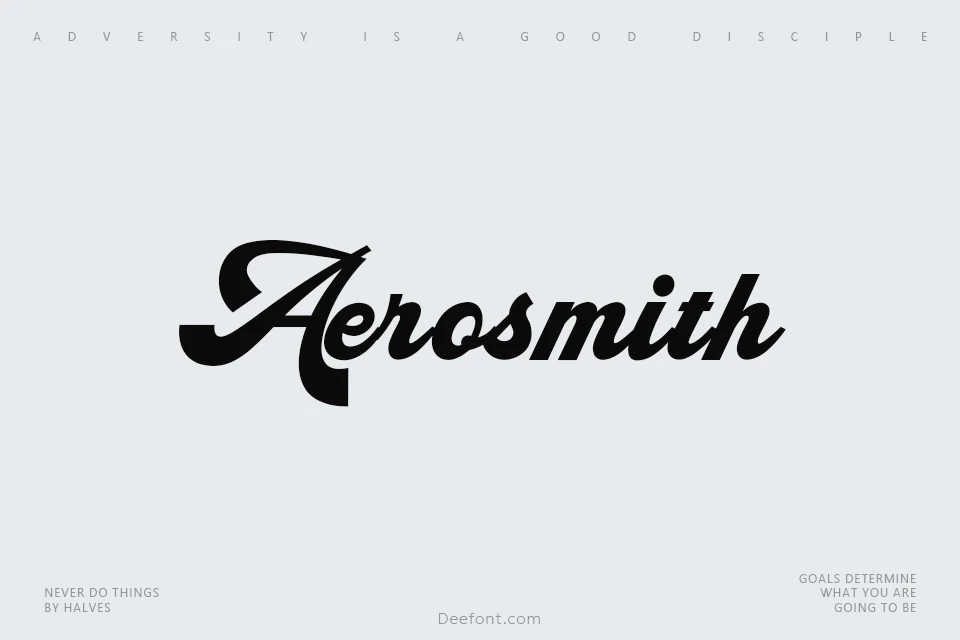 Aerosmith Script Font