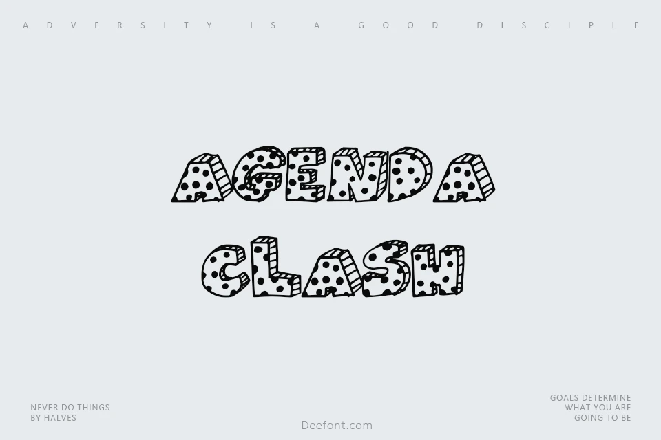 Agenda Clash Font