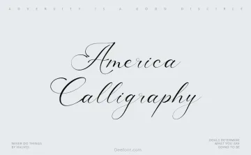 America Calligraphy Font