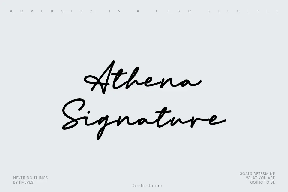 Athena Signature Font