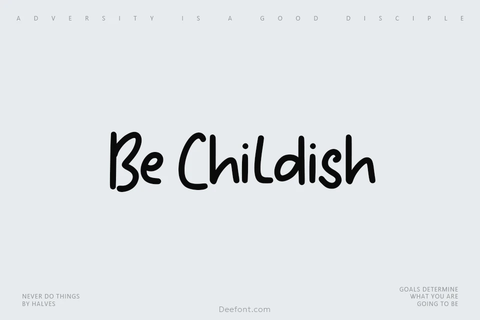 Be Childish Font