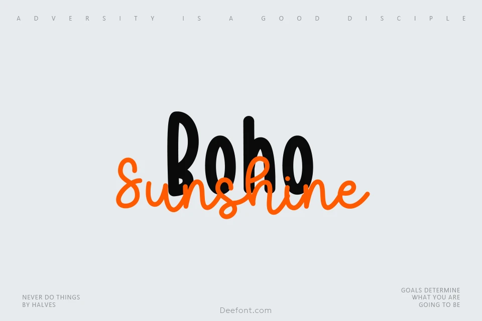 Boho Sunshine Font Duo