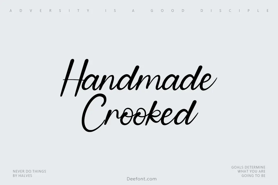 Handmade Crooked Script Font
