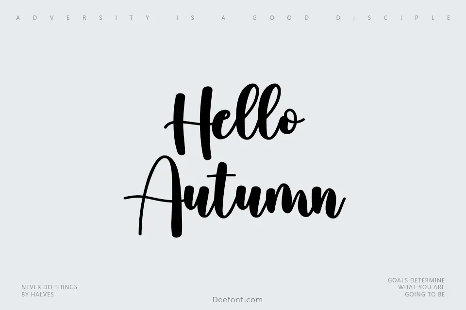 Hello Autumn Script Font