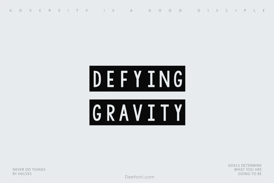 KG Defying Gravity Font