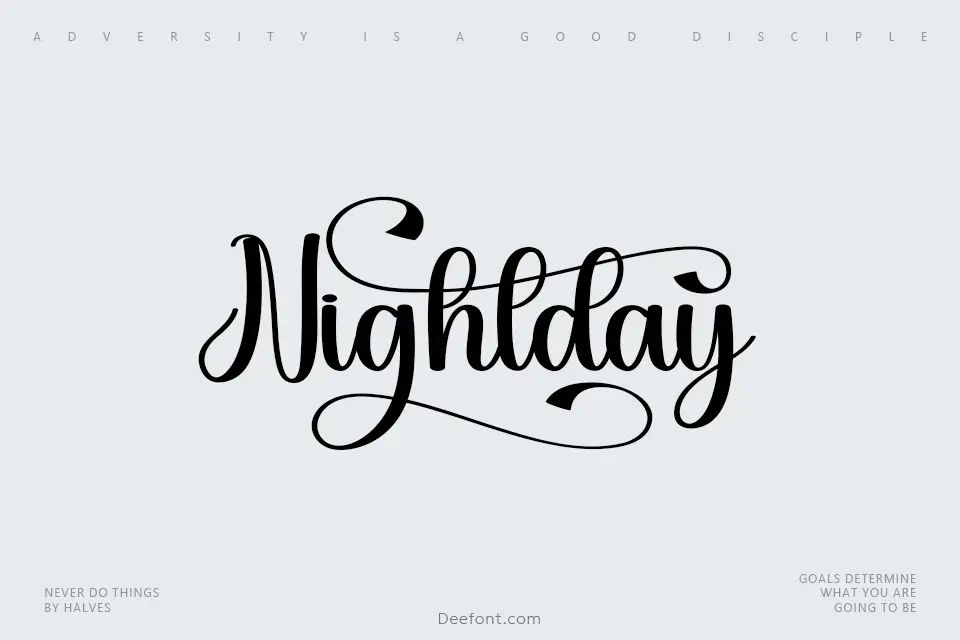 Nightday Script Font