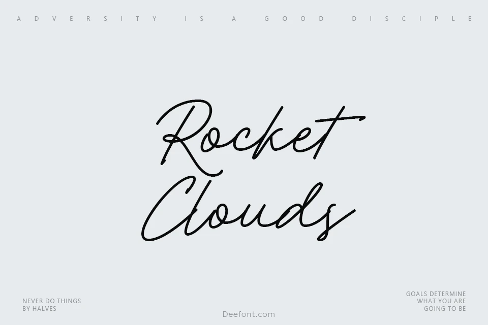 Rocket Clouds Font