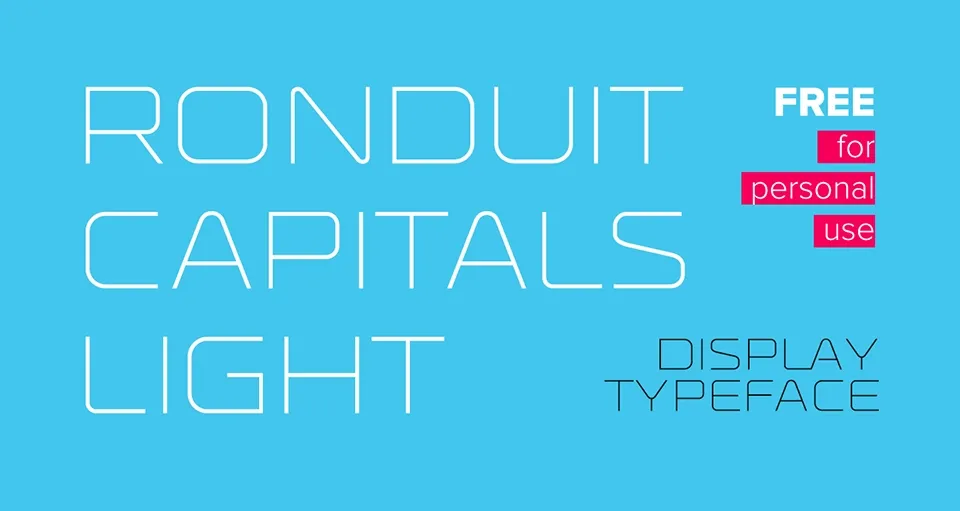 Ronduit Capitals Font Free Download Preview Deefont
