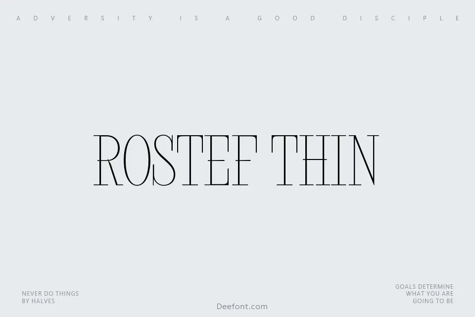 Rostef Thin Font