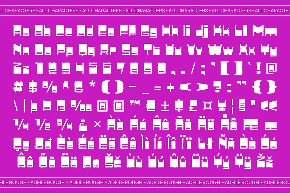 Adfile Rough Font