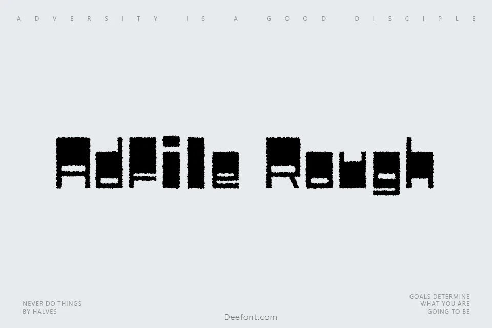 Adfile Rough Font