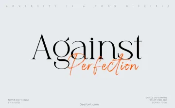 Against Perfection Font